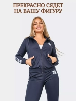 костюм спортивный с капюшоном Adidas на молнии брючной