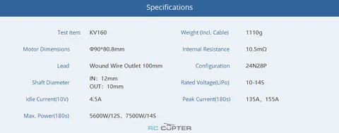 T-Motor AT8030 85CC KV160