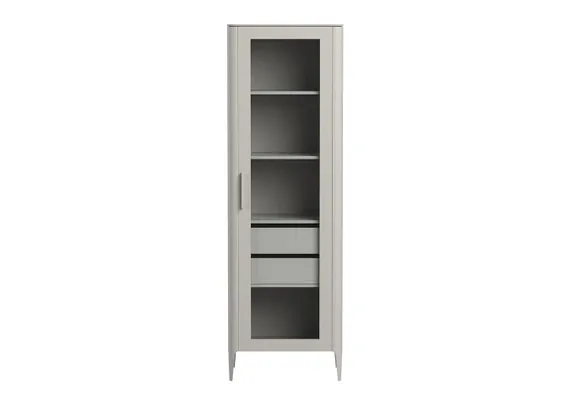 Витрина Type oak стеклянная высота 200 см R (серо-бежевый)
