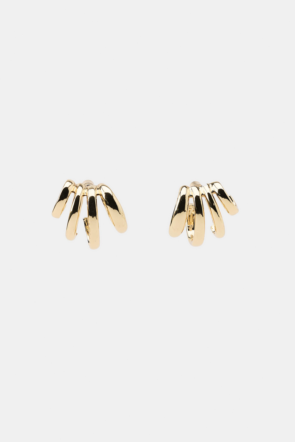ZARA МЕТАЛЛИЧЕСКИЕ СЕРЬГИ-КОЛЬЦА, ЗОЛОТИСТЫЙ