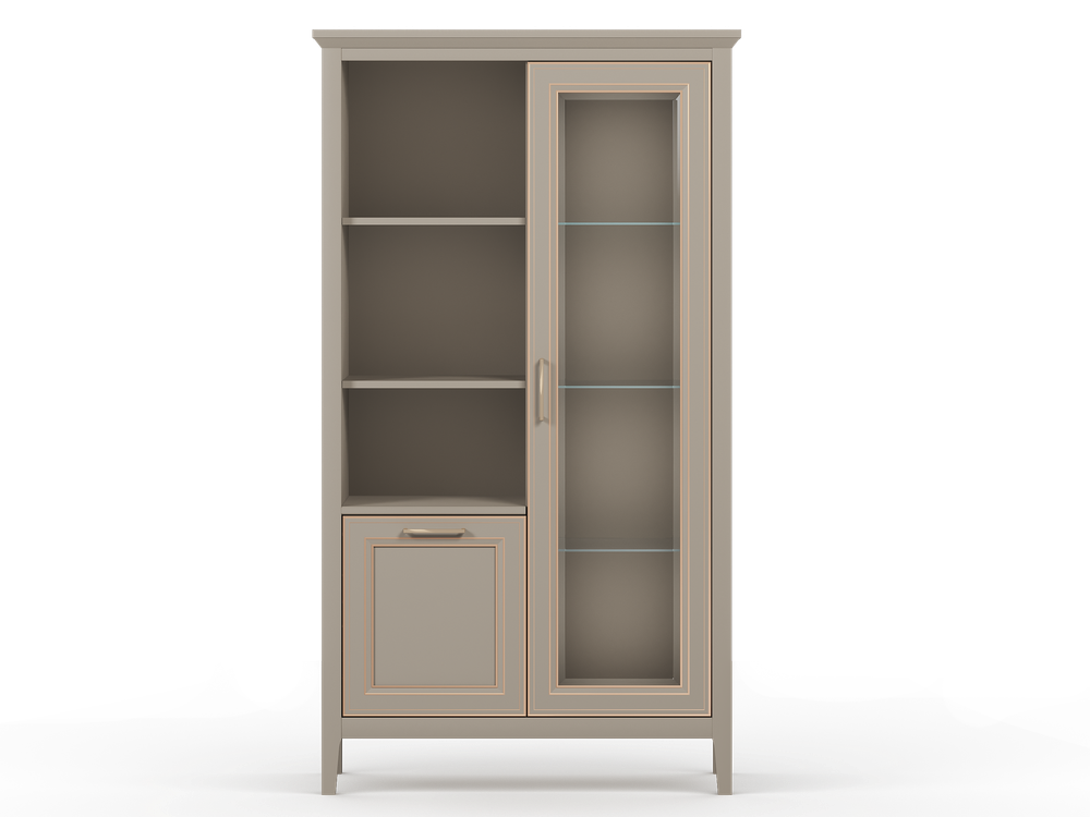 КЛАССИК шкаф REG1W1D (Глиняный серый)