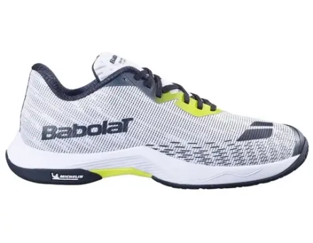 Мужские кроссовки для сквоша/бадминтона Babolat Shadow Spirit 2 - white/lime