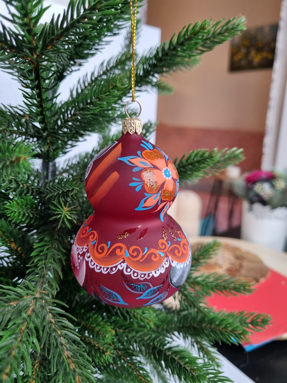 Кошечка Машка стеклянная игрушка