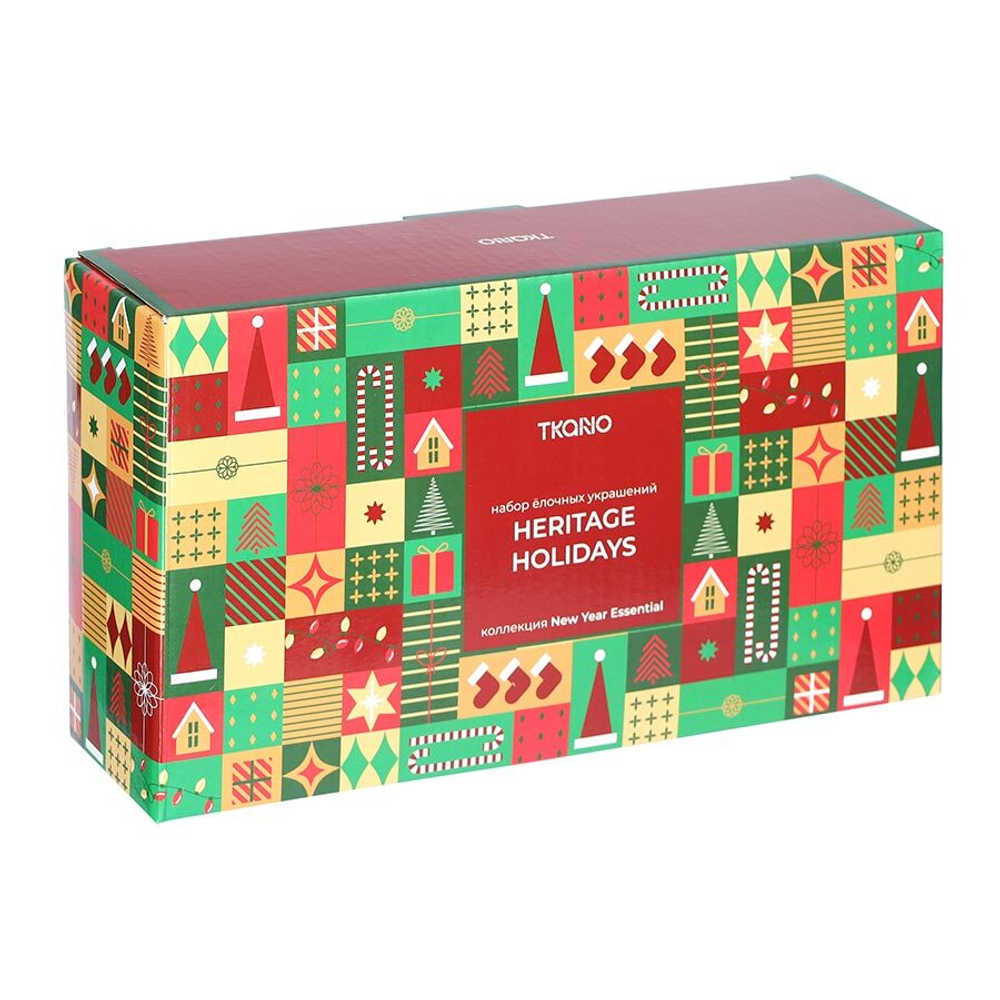 Набор ёлочных украшений Heritage Holidays из коллекции New Year Essential, 5 шт.