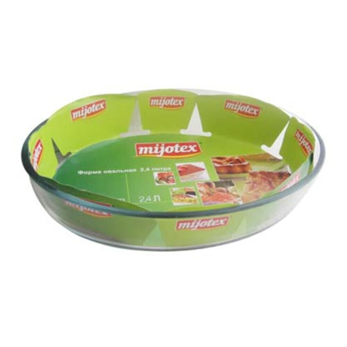 (ТМ Appetite) PL11 форма для выпечки 30*21*6см СТЕКЛО 2,4л овал