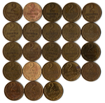 Набор 2 копейки СССР (23 монеты) 1961, 63, 68, 70-74, 76, 78-81, 83-91(м/л) гг.