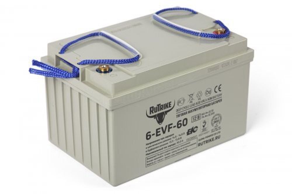 Тяговый аккумулятор RuTrike 6-EVF-70 (12V70A/H C3)