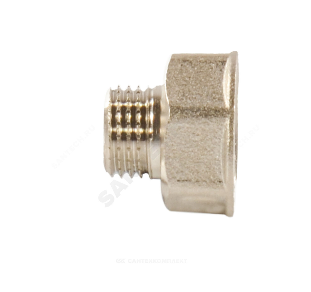 Переход латунь никель Ду 15х8 (1/2"х1/4") ВР/НР VALFEX VF.592.N.012.014