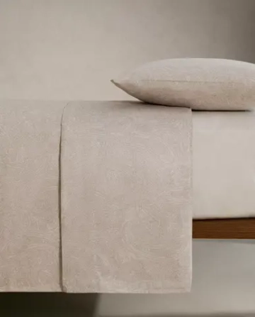 ZARA HOME ПОДОДЕЯЛЬНИК ИЗ САТИНА С УЗОРОМ ПЕЙСЛИ, СЕРЫЙ