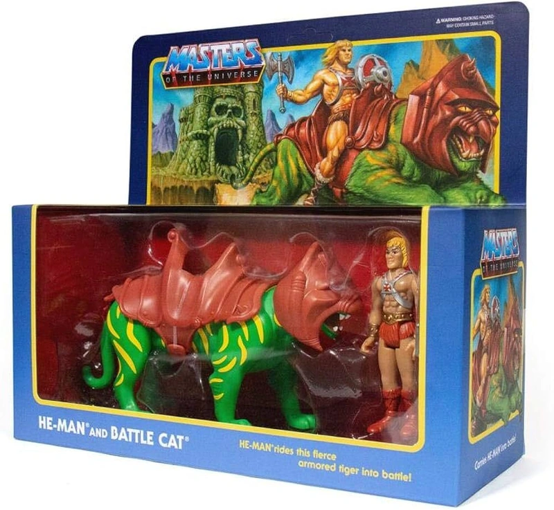 Фигурка Super7 - Master’s of the Universe MOTU ReAction He-Man / Battlecat 2pk