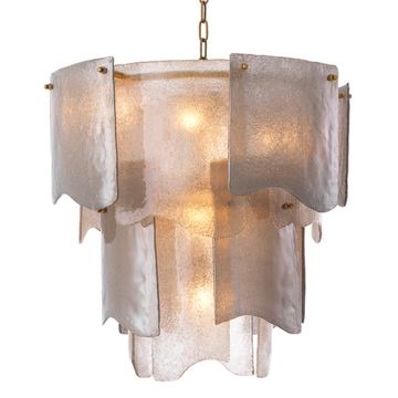 Eichholtz Chandelier Asinara S, Antique Brass Finish / Smoke Glass
