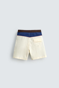 ZARA ДЛИННЫЕ КОНТРАСТНЫЕ ПЛАВКИ, ЭКРЮ