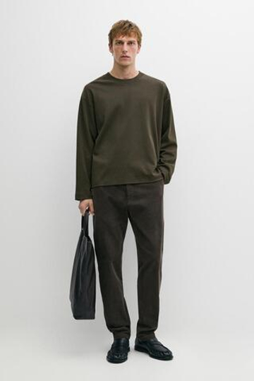 Massimo Dutti Зауженные вельветовые брюки, серый