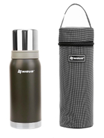 Термос Nisus 1000ML (2 крышки-кружки, чехол) (N-TM-039-KC)