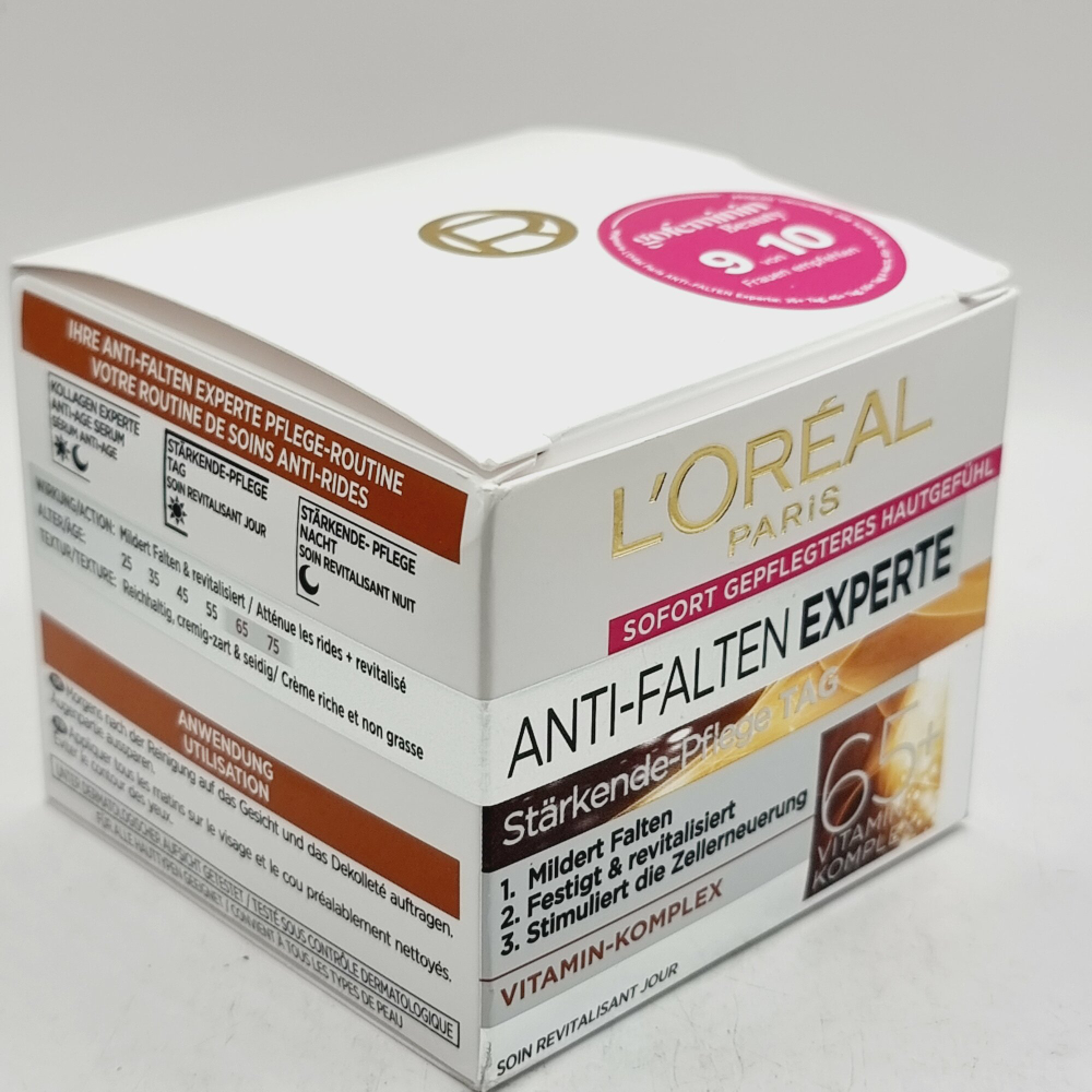 Дневной крем L'Oreal Anti-Wrinkle Expert 65+ с ниацинамидом и растительными экстрактами 50 мл (Франция)