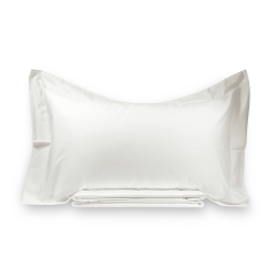 Однотонное постельное белье из сатина | White