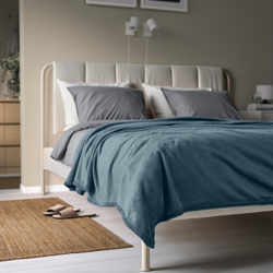 IKEA TRATTVIVA  (ИКЕА ТРАТТВИВА)  -  Покрывало - тёмный серо-синий 230х250 см