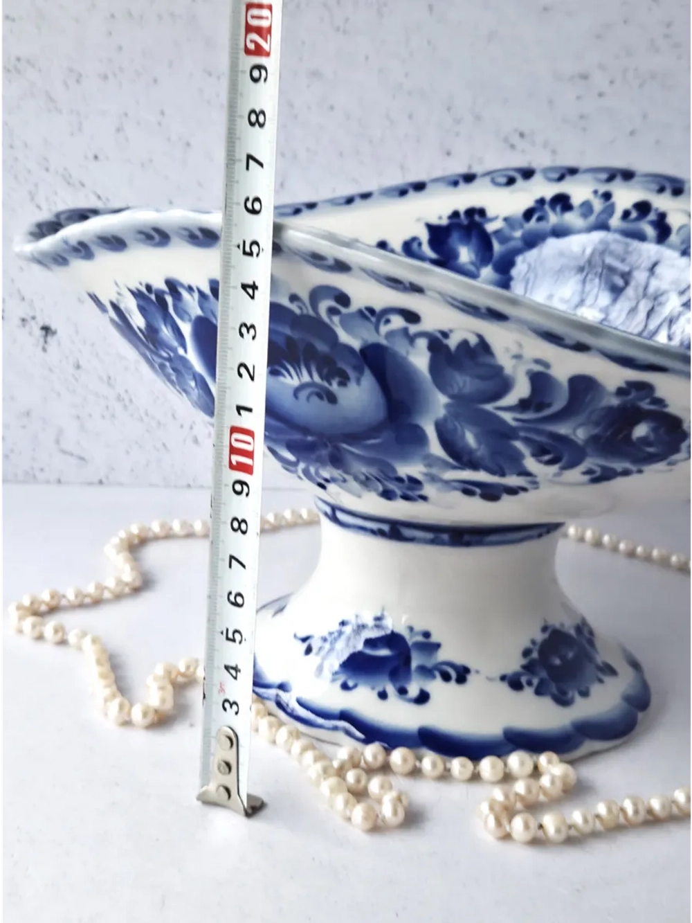 Конфетница фруктовница Гжелочка Гжель