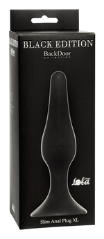 Большая анальная пробка на присоске Slim Anal Plug XL (15,5 см , черный) (Цвет: черный)