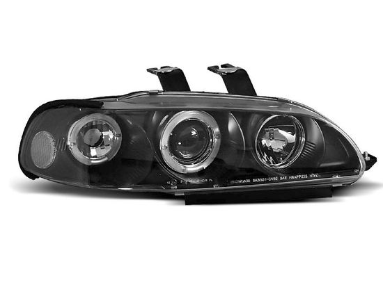 Передние фары Honda Civic 5 angel eyes black