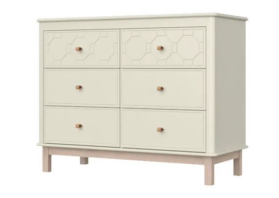 Комод Ellipse Classic 6 ящиков с фрезеровкой Молочный