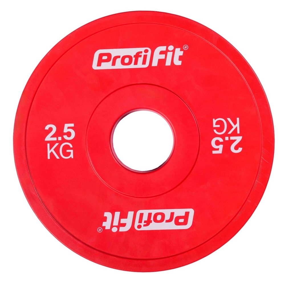 Диск профессиональный обрезиненный (цветной) D51 мм PROFI-FIT 2,5 кг