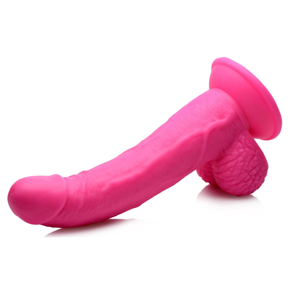 Розовый фаллоимитатор на присоске 7.5 Dildo with Balls - 21,5 см. (Цвет: розовый)