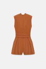 КОРОТКИЙ КОМБИНЕЗОН С ПОЯСОМ И ПОДПЛЕЧНИКАМИ — ZARA