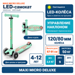 Самокат Maxi Micro Deluxe мятный LED