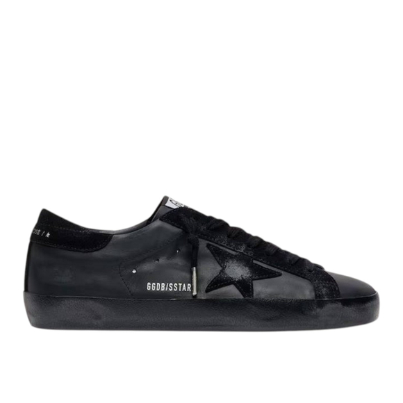 Golden Goose Super Star / Черные / черная подошва мужские