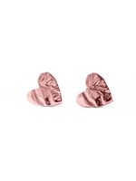 Серьги-сердца Фолио, розовая позолота / Folio pink