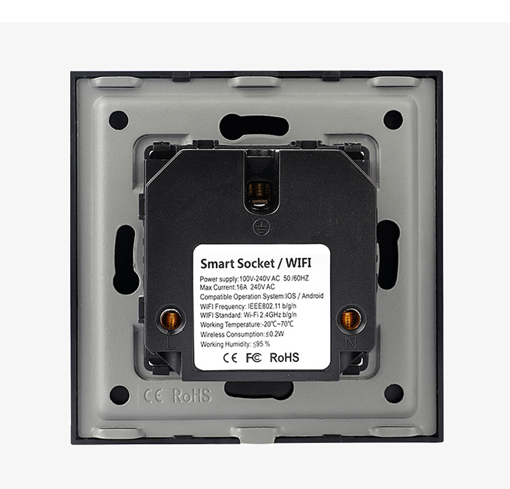 Розетка ZigBee с мониторингом 16А S1F-GY серый, фото 4