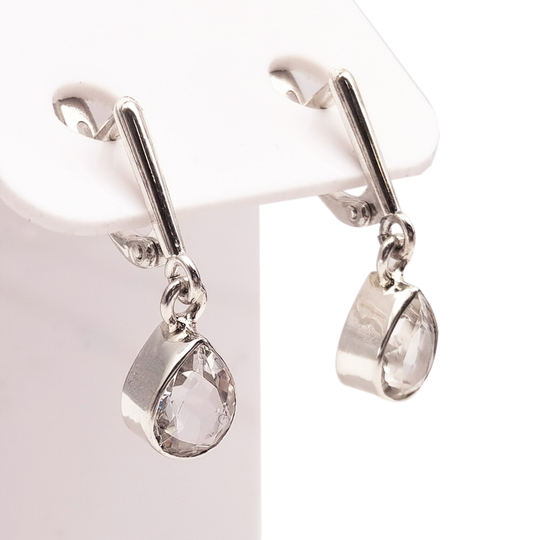 Серьги из Горного хрусталя, Серебро 925 проба