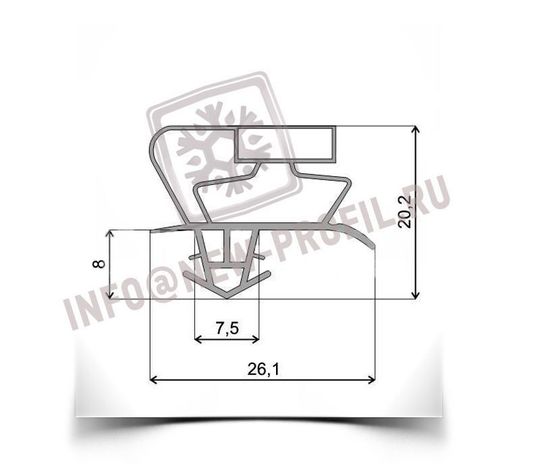 Уплотнитель для холодильника TOSHIBA GR-Y74D(RD) х.к. 1143*710 мм по пазу (017/038 АНАЛОГ)