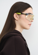 Спортивные очки 100% AEROCRAFT Gloss Metallic Black - Gold Mirror Photochromic Lens