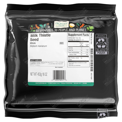 Frontier Co-op, семена расторопши, цельные, 453 г (16 унций)