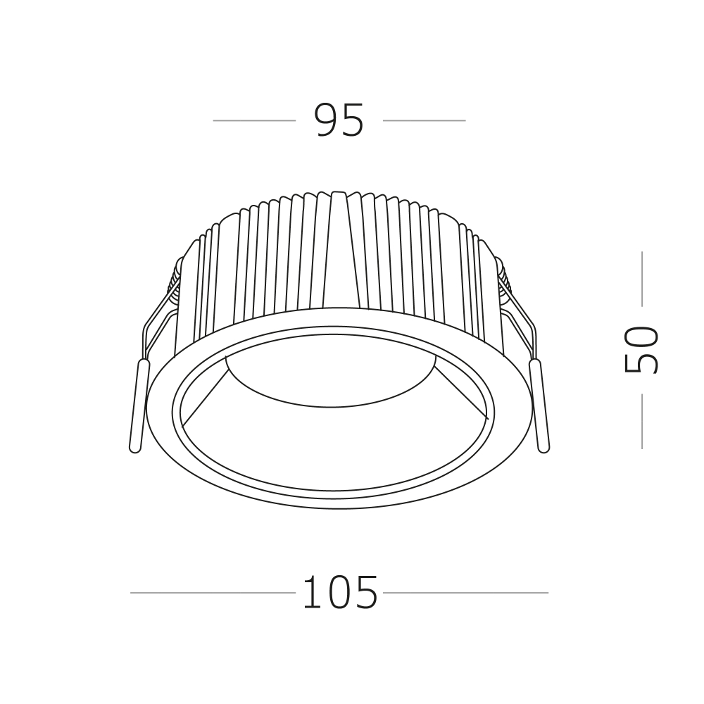 Светильник встраиваемый LED 12W 3000K