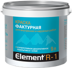 Краска Alpa Element R-1 фактурная для внутренних и наружных работ с мраморным наполнителем 9л