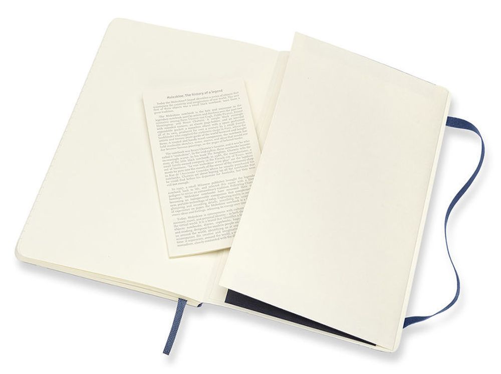 Блокнот Moleskine Classic Soft Pocket 90x140мм 192стр линейка мягкая обложка синий сапфир (QP611B20)