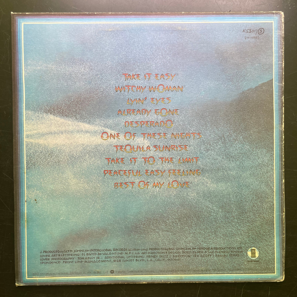 Eagles ‎– Their Greatest Hits (1971-1975) Англия