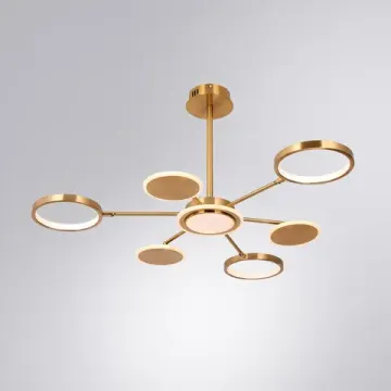 Люстра на штанге с пультом ДУ 60W 3000-6400K A1363PL-6PB медный Sienna Arte Lamp