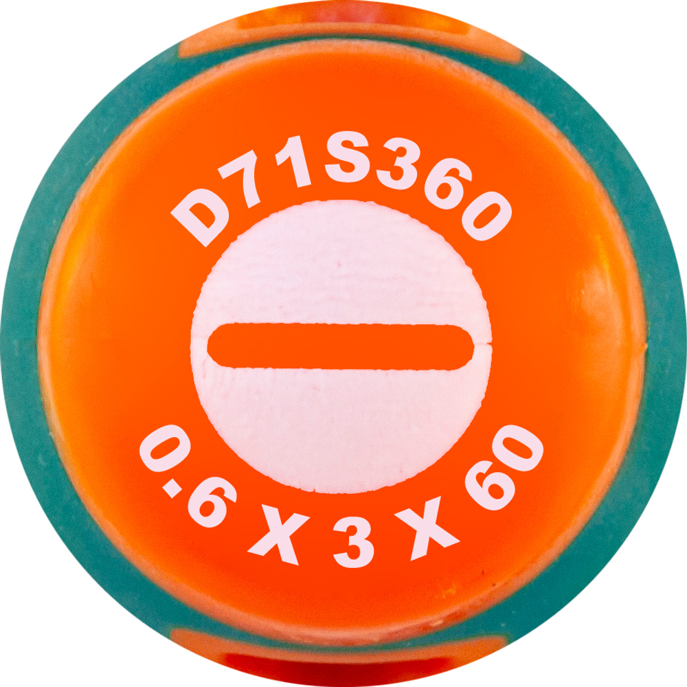 D71S360 Отвертка стержневая шлицевая ANTI-SLIP GRIP, SL3.0х60 мм