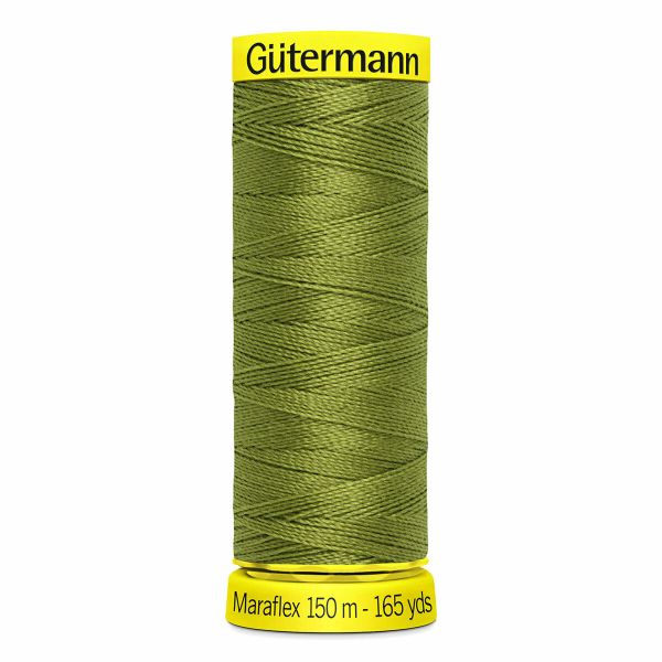 Нитки для трикотажа Gutermann Maraflex 120 (150 метров), 5 кат. | 582 зеленая горчица