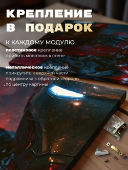 Картина Молнии в небесах модульная 50x70см 2шт.