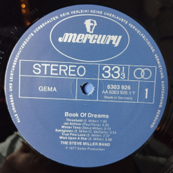 Винтажная виниловая пластинка LP The Steve Miller Band Book Of Dreams (Germany 1977)