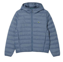 Meska kurtka tenisowa Lacoste Water-Repellent Down Windbreaker - grey