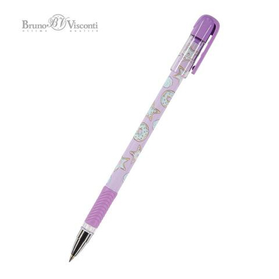 Ручка шариковая 0.5 мм, синяя "MagicWrite. Сладкое настроение. Звездочки" (Bruno Visconti)