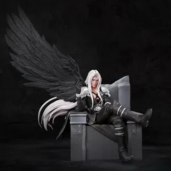 Sephiroth on the throne - Final Fantasy