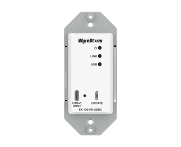 Wyrestorm EX-100-IW-USBC - комплект HDBaseT из приёмника и встраиваемого в стену передатчика на 100м USB 3.2.