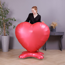 ФИГУРА Сердце 65" Сатин Red 165 см